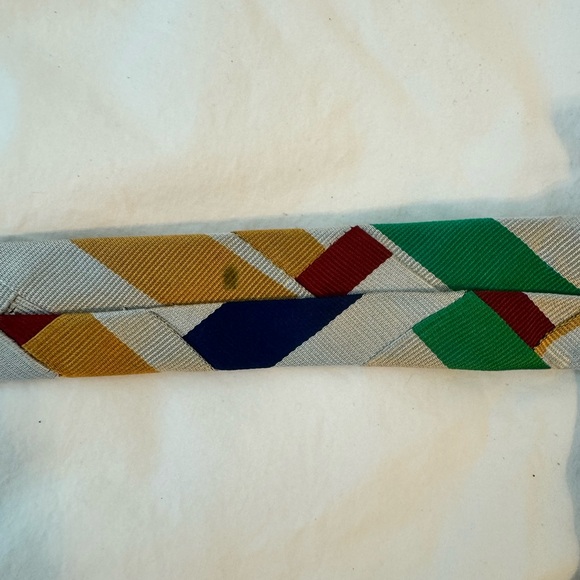 Robert Talbott striped patchwork silk tie - Picture 5 of 5